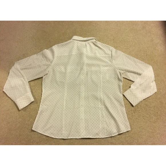 Pendleton Long Sleeve Front Button Shirt White Polka Dots Womens Size 16 - Picture 9 of 12